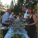 The buffet table